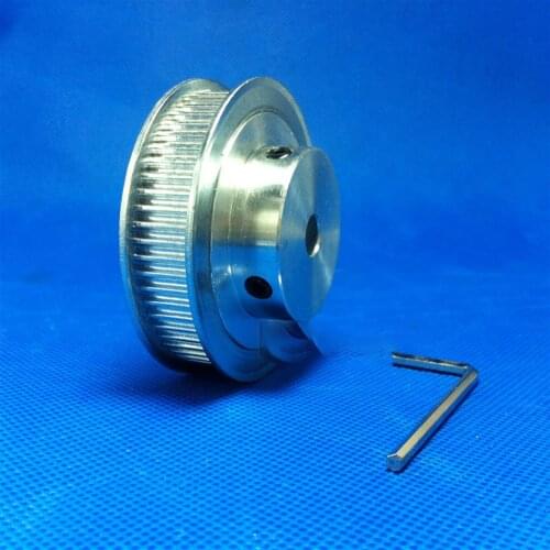 60T Synchronous Wheel, Width 10mm, Aluminum Alloy Pulley Timing Belt HTD3M, Middle Hole 8/10mm