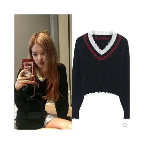 Xingju Women's V-Neck Pullovers