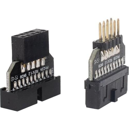 1set Reversible USB 2.0 9 Pin Housing to Motherboard USB 3.0 20 Pin Header Female Adapter