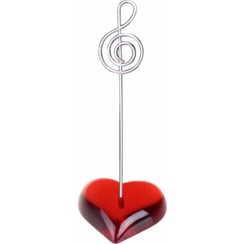 10pcs/lot Red Love Heart Basemap Image Memo Holder Photo Clip Holder Heart Shape Wire hanger