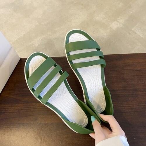 2020 Women Casual Clogs Girl Beach Sandals Girl Outdoor Valentine Slippers Summer Mules Women Flip Flops Jelly Sandalias Mujer