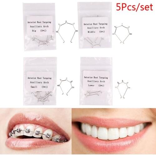 5pcs Dental Anterior Root Torquing Arch Small Middle Big Orthodontic Orthodontische Accessoires 4Szies