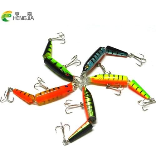 HENGJIA 50pcs 10.5CM 9.6G jointed minnow Fishaing Lures wobbler pike bass carp trout perch fishing baits pesca fishing tackles
