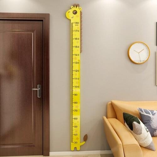 Cartoon giraffe DIY Acrylic Wall Sticker 3D stereo home living room Entrance restaurant background room Layout Wall Sticker