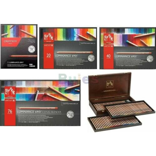 Caran d'Ache Luminance 6901 Professional Colour Pencil Sets of 12 / 20 / 40 / 76,unbeatable light resistance,Art supplies