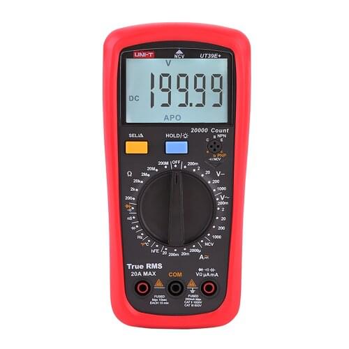 UNI-T UT39E+ Digital Multimeter AC/DC Voltage Big Capacitance & Temperature Tester Portable Digital Multimeter With NCV Audible
