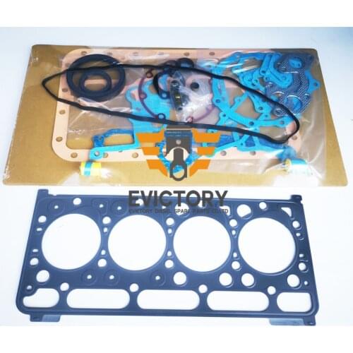For Kubota V2203T V2203M V2203DI V2203 gasket kit + main conrod con rod bearing