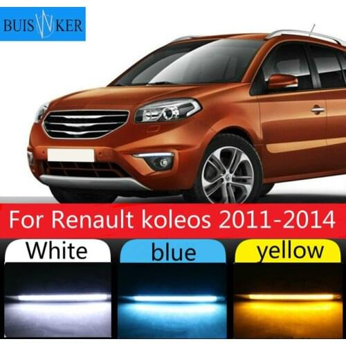 For Renault koleos 2011 2012 2013 2014 fog lights headlight LED DRL daytime running lights headlights fog light cover Fog lamps