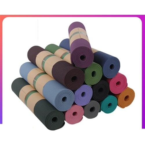 183*61CM TPE Yoga Mat Double Side Non-Slip Waterproof Dance Cushion for Pilates Exercise and Home Fitness Workout 6/8/10mm