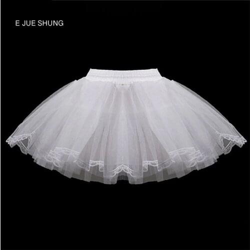 E JUE SHUNG 3 layers short children petticoats Flower Girl Crinoline for Wedding Little Girls/Child Underskirt