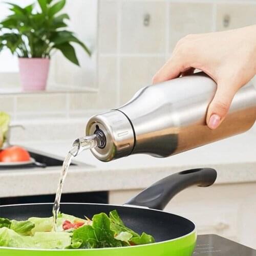 1000ml 304 Stainless Steel Vinegar Oil Drizzler Can Olive Dispenser Bottle Container Pot Leakproof Kitchen Cooking Healthy