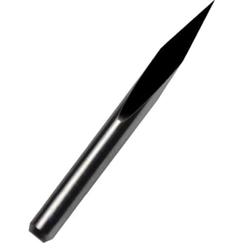 HUHAO 5pcs 4mm Dia., 30 Angle, 0.2mm Tip, 3 Edge Carbide Woodworking Tools, for CNC Router Machine