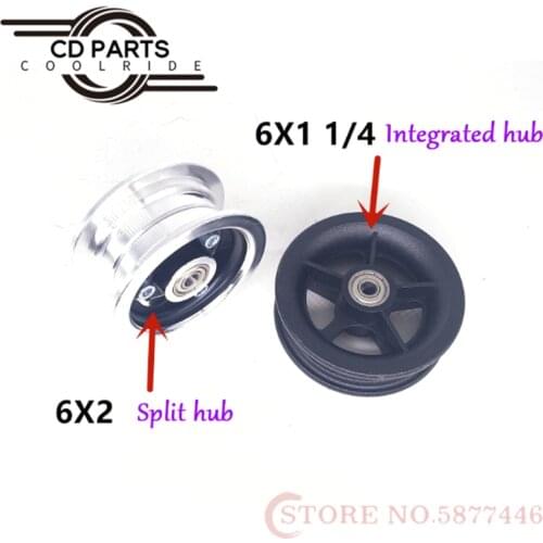Coolride 6 Inch Aluminum Alloy Wheel 6X1 1 / 4 Electric Scooter Steel Ring 6x2 Front Wheel Rear Wheel Hub Wheel Rim Accessories