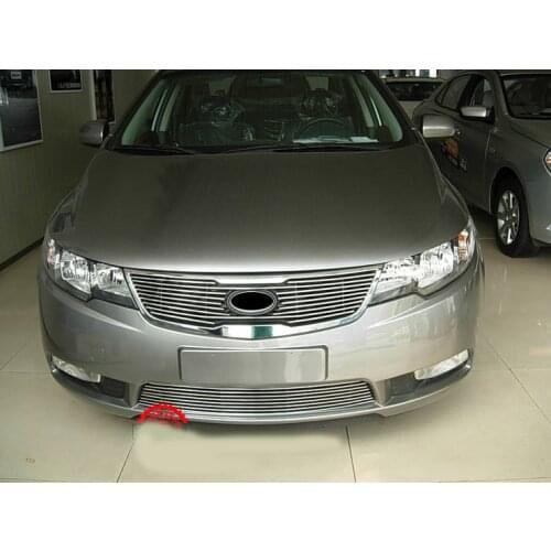 HOT High quality stainless steel Front Grille Around Trim Racing Grills Trim for KIA Cerato/Forte 2009-2012