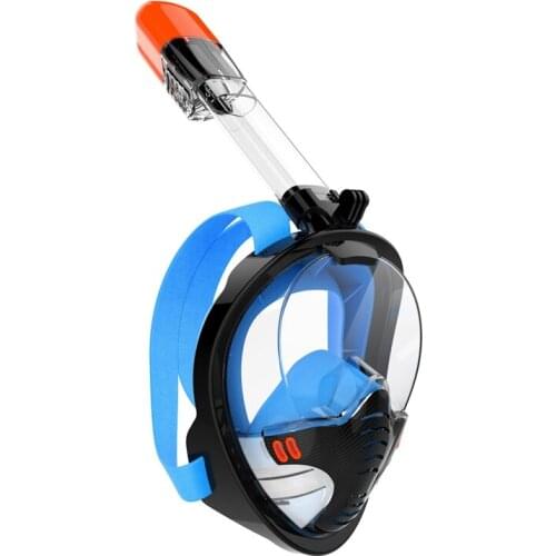 Full Face Snorkel Mask Adult Snorkeling Mask with Detachable Camera Mount Swimming Training Diving