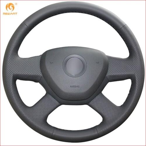 MEWANT Black Artificial Leather Car Steering Wheel Cover for 2014 Skoda Octavia 2013 Skoda Fabia Interior Accessories Parts