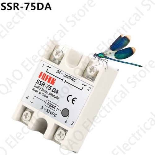 1PC SSR-50 DA SSR-50DA Manufacturer 50A SSR Relay input 3-32VDC output 24-380VAC Good Quality with Plastic Cover Wholesale Hot