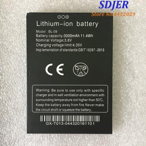 100% New THL T9 Pro Battery 3000mAh Battery BL-09 for THL T9 Pro Smartphone Replacement Mobile Phones