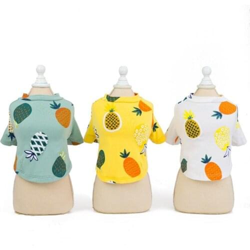 Dog Clothes for Small Dogs Summer Sweater for Chihuahua French Bulldog Tshirt Puppy Clothing Fruit Print Pet Clothes for Yorkie