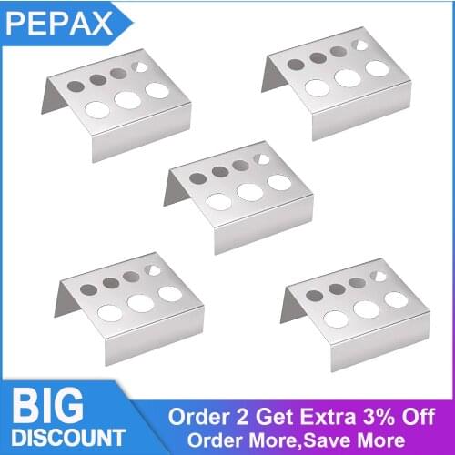 PEPAX 5pcs 7Holes Stainless Steel Tattoo Pigment Ink Cup Caps Holder Stand Pigment Cup Cap Container Holder Stand for Tattoo