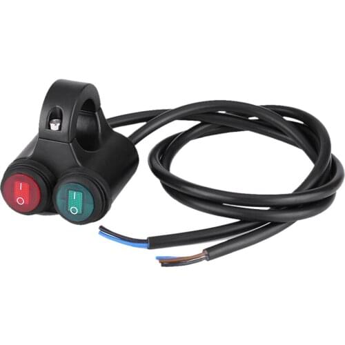 Motorcycle Handlebar Switch 2 Control Button In 1 Motorbike 22mm 7/8" Bar Refit Switches Waterproof ON/OFF Indicator
