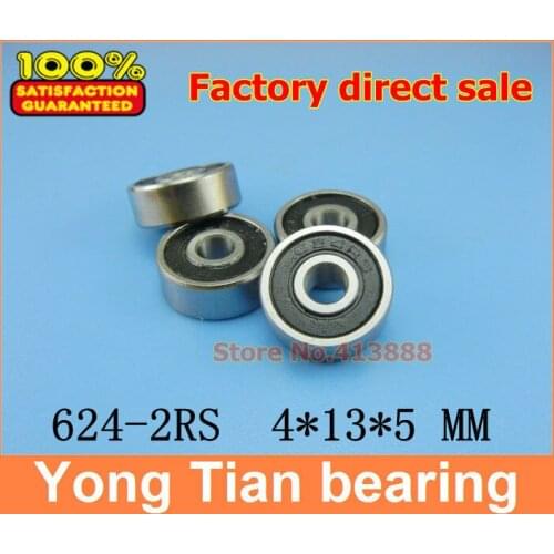500pcs free shipping SUS440C environmental corrosion resistant stainless steel bearings (Rubber seal cover) S624-2RS 4*13*5 mm