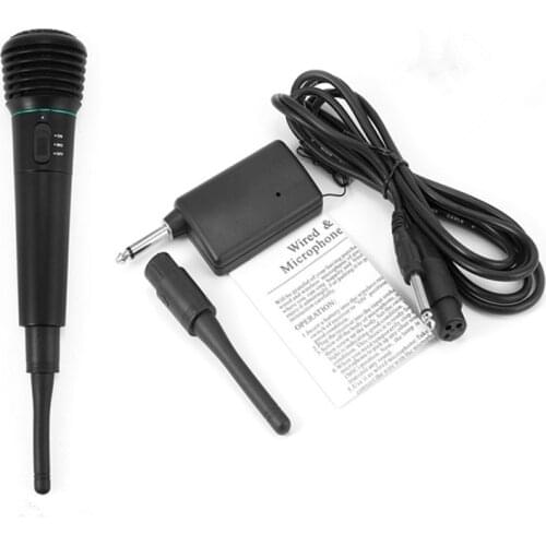 WK-308 Professional Karaoke Microphone Wired Wireless Dynamic Microphone Receiver Studio UHF For KTV Singing Speech Amplifiers