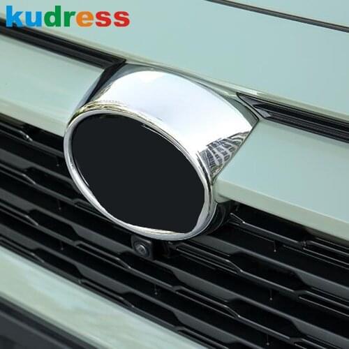 Logo Frame Circle Trim For Toyota Rav4 Rav 4 Limited/LE/XLE/Hybrid 2019 2020 2021 Chrome Head Logo Emblem Decors Cover Sticker