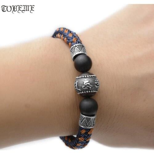Handmade 100% 925 Silver beads Bracelet Tibetan Bracelet Tibetan Six Words Good Luck Bracelet Buddhist Jewelry