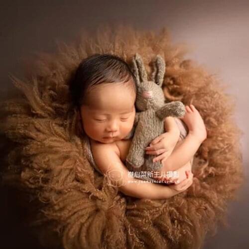 Newborn Baby Photography Wool Blanket Props Infant fotografia Accessories Baby Girl Boy Photo Shoot Studio Handmade Wool Blanket