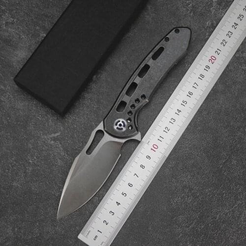 HQ2 flip folding knife ball bearing D2 blade steel handle outdoor camping multi-purpose hunting EDC tool
