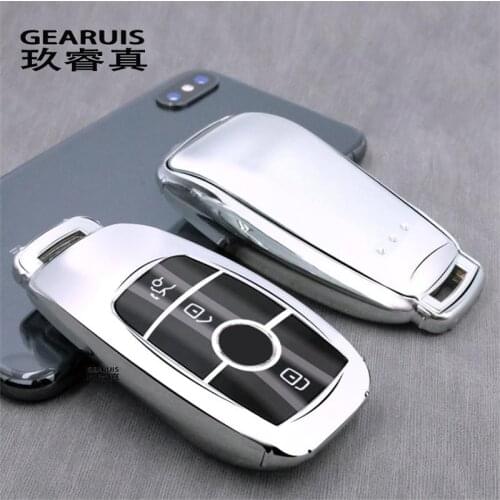 Car Styling TPU Key Cover Case Shell Bag Protective Key Ring Stickers For Mercedes Benz A C E S Class W213 W205 w177 Accessories