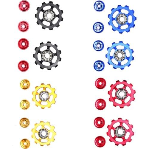 2pcs 11T Ultralight MTB Aluminum Alloy Bike Bearing Jockey Wheel Rear Derailleur Pulleys Outdoor Bicycle Parts New