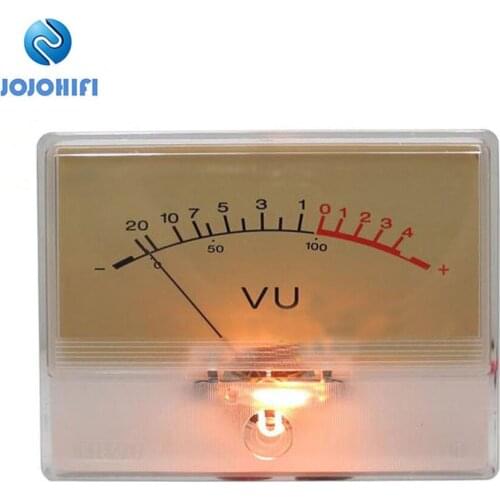 1pcs T-90 High-precision VU Meter Head Amplifier amp DB Level Meter Pre-amplifier Chassis Sound Pressure Strap with Backlight