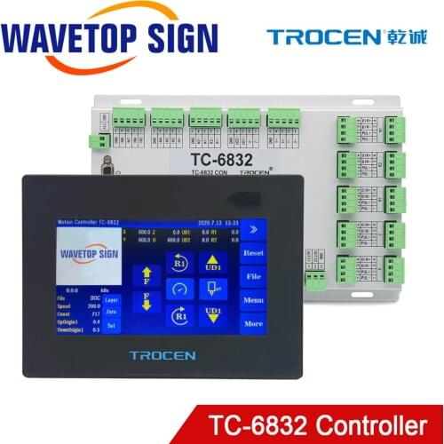 WaveTopSign Trocen Vibrating Knife Cutting Motion Controller TC-6832 Easy to Operate 7inch Touch Screen for CNC Vibrating Knife