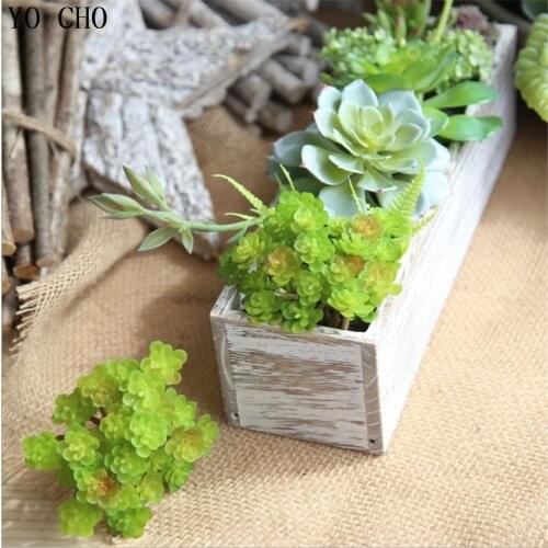 YO CHO 1PC High-end Artificial Plants 24 Heads Succulent Hanging Fake Grass Plants For Home Xmas Garden Bar Wedding Decoration