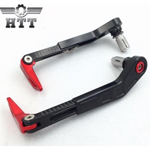 Motorcycle Adjustable Length Black Red CNC 7/8" (22mm ) Protector Proguard System Pro Brake Clutch Levers Protect Guard