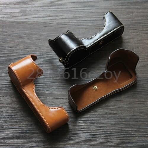 Pu Leather Case Bottom Opening Version Protective Half Body Cover Base For Olympus OMD EM5 OM-D E-M5 Mark II 2 Camera