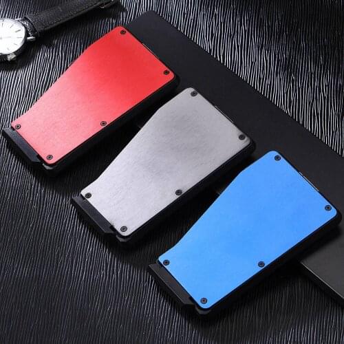 1 Piece aluminium wallet rfid card protection bentoy case for card id holders coin purses holders
