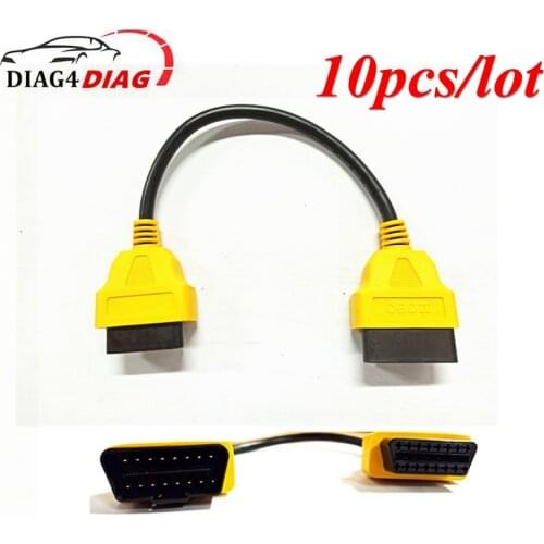 10pcs/lot 30CM OBD2 Extension Cable 30 cm obdii Connector Adapter Car Diagnostic Interface 16 pin Male to Female OBD 2 Adapter