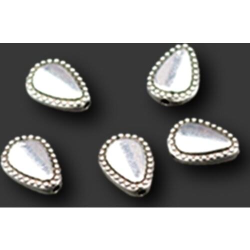 20pcs Silver Color 1.5mm Raindrop Shape Pendant DIY Metal Beaded Jewelry Universal Handmade Accessories 13×10mm B700
