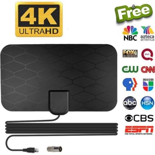 4K25DB High Gain Hdtv Antenne Digitale Antenne Tv Indoor High-Definition Booster DVB-T2 Satellietontvanger Clear Antenne