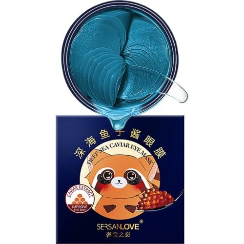 60PCS Deep Sea Caviar Eye Mask Moisturizing Masks Remove Eye Bags Improve Dark Circles Sleep Mask For Eyes Eye Patches Face Care