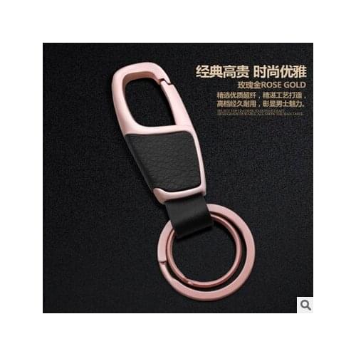 Car Styling Metal first Layer Cowhide Key Chain For FIAT EVO Sedici Linea Bravo FCC4 Viaggio Coroma Ottimo