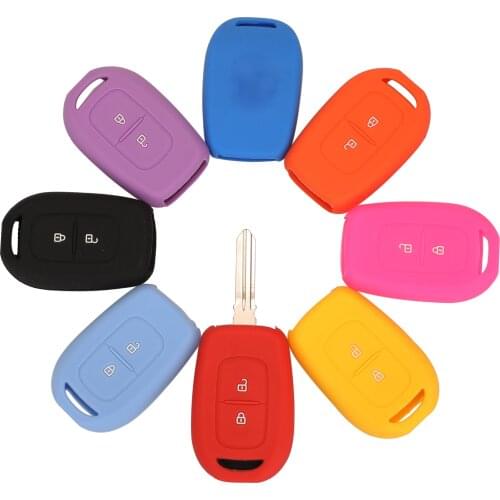 Kutery 10pcs 4 Buttons Key Case Silicone Protect Shell For Renault Scenic Master Megane Duster Logan Clio Captur Laguna