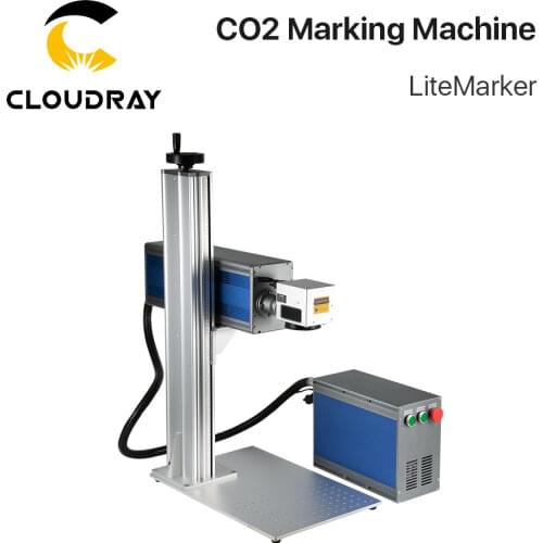 Cloudray 10.6um Co2 Marking Machine LiteMarker 30W 50W CRD RF Laser Tube 110*110-300*300mm Working Area for Leather Cloth Design