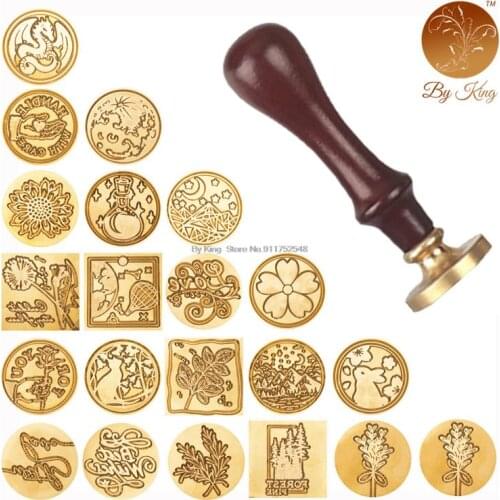 Wooden Stamps Wax Seal Stamps Retro Happy Birthday DIY Seal Stamp Stamps for Scrapbooking Wedding Decorative Clear Stamps