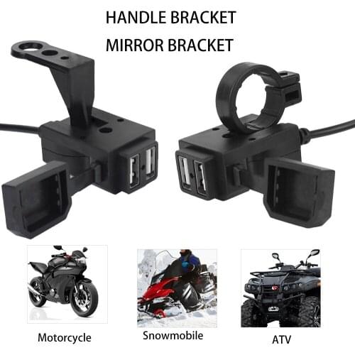 For Phone Mobile Power Supply Socket 12V Motorbike Motorcycle Charger Waterproof Dual USB Port 5V 3.1A Adapter