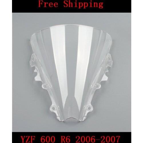 For Yamaha YZF 600 R6 2006-2007 YZF-R6 YZF-600R motorcycle Double bubble windshield windscreen white