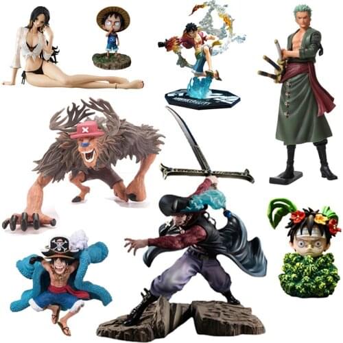 One Piece Anime Figurine Monkey D Luffy Roronoa Zoro Sanji Usopp Figure PVC Nami Action Figure Collection Model Toys Doll